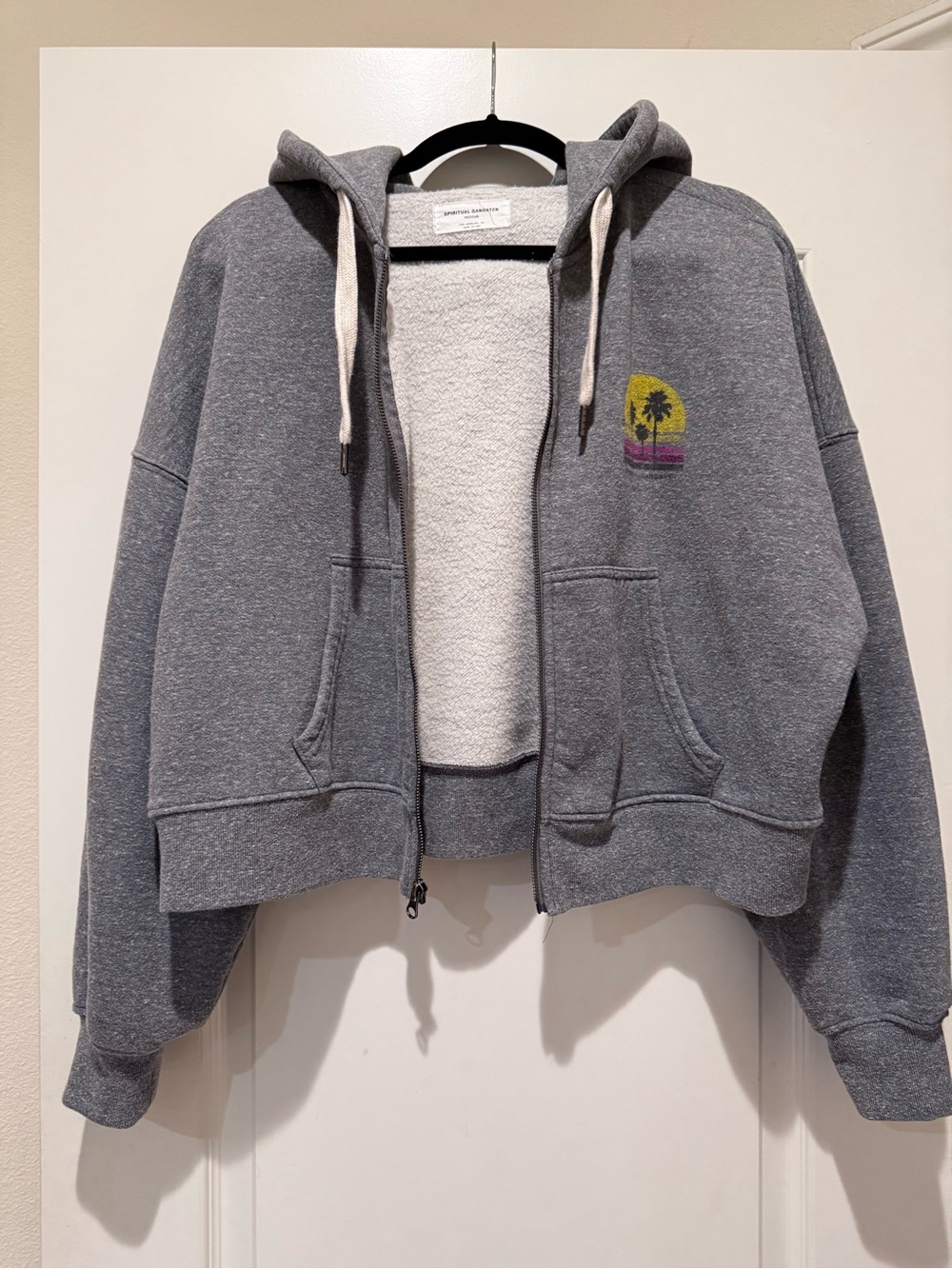 Spiritual Gangster Gray Zip Hoodie - Picture 3 of 5